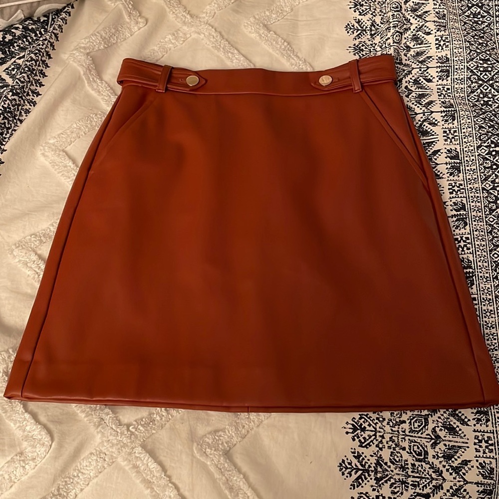 Loft pleather short skirt